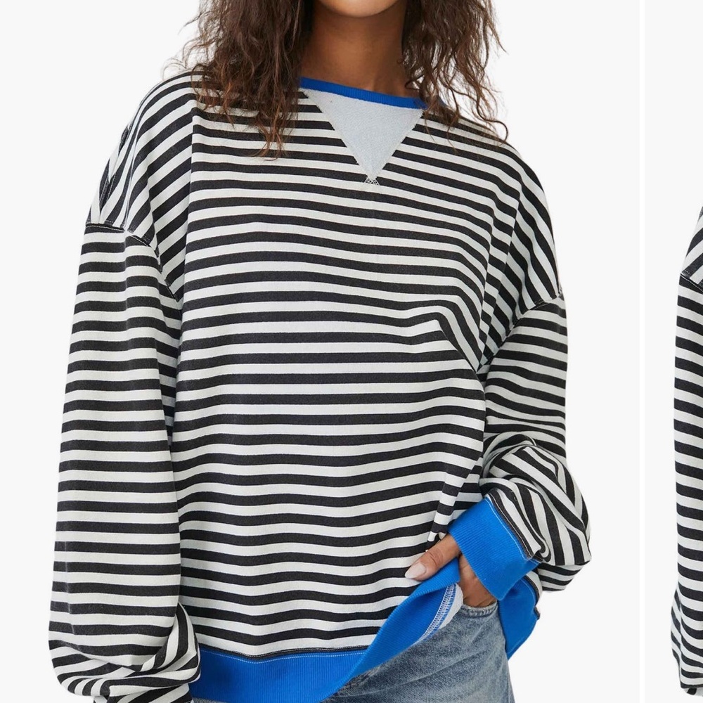 Free people oversized crew sweatshirt